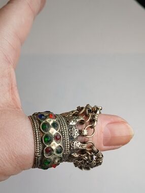 🔔 Tribal Kuchi Afghani Ring Bells Statement Size 11 Rare Collectible Antique